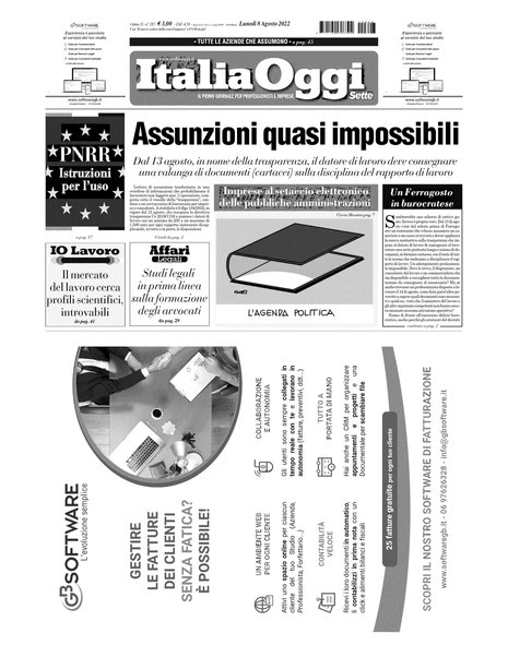 Italia oggi : quotidiano di economia finanza e politica